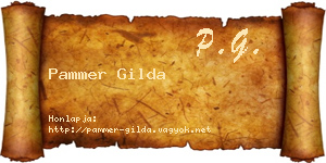 Pammer Gilda névjegykártya
